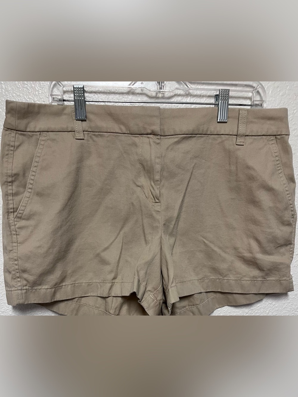 J. Crew Khaki Chino Bermuda Shorts Women Size 14 Classic Casual Everyday